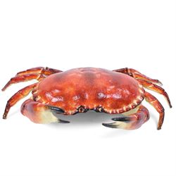Cast iron box, modelled as a crab, H9cm, L34cm