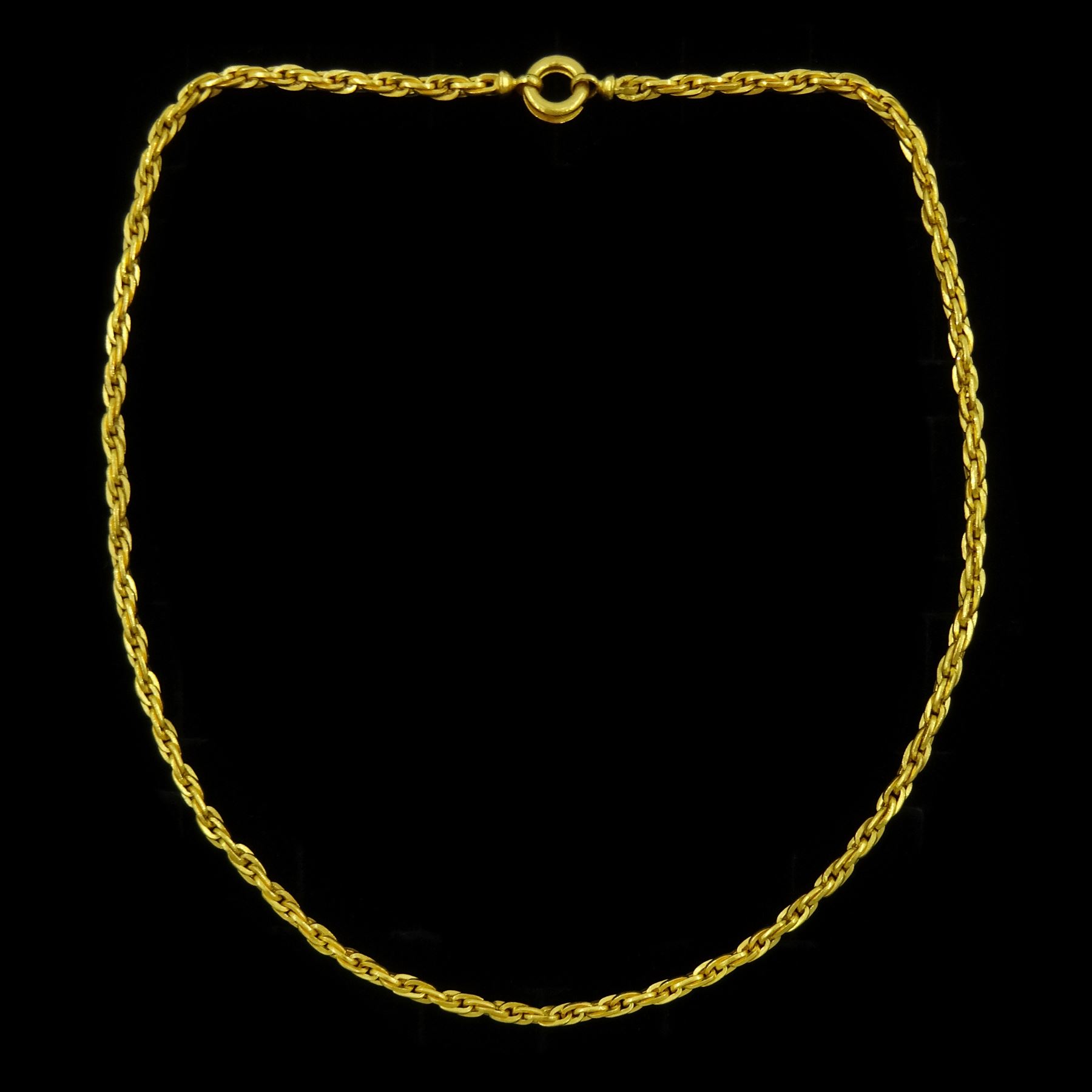 24ct gold fancy link chain necklace