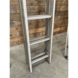 Clima pair of aluminium step ladders, 3.1m - 5.6m