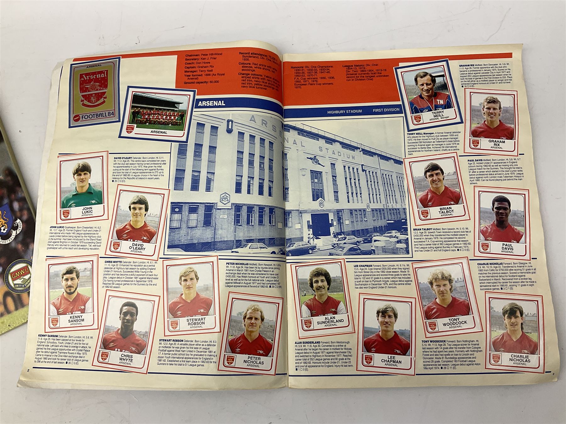 Four 1980s Panini's Football sticker albums for 1981,1983, 1984 & 1985