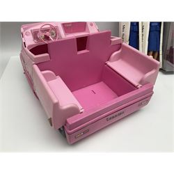 Barbie - 35th Anniversary fashion doll in factory sealed box; incomplete Magical Motorhome; three fashion doll horses; two Wardair flight attendant dolls; and Girl Guide doll with clothing and tent