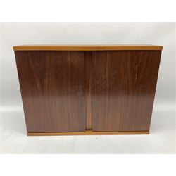 Old Hall Alveston pattern cased canteen, designed by Robert Welch, setting for eight, comprising dinner forks, dinner knives, dessert forks, dessert knives, tea spoons, coffee spoons, soup spoons, dessert spoons, pair of serving spoons and pair of smaller serving spoons