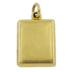 Early-mid 20th century 18ct gold hinged locket pendant