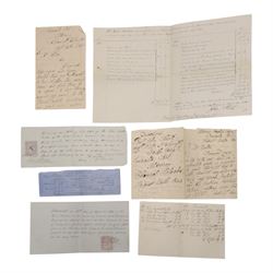 York interest - collection of 18th and 19th century vellum indentures, wills, probate documents and related papers concerning central York properties, streets and residents, including Micklegate, The Shambles, Bootham, Fishergate, Walmgate, Monkgate and Goodramgate, with probate of John Ealand, formerly of The Shambles, York, butcher, later of Swan Street, Nunnery Lane, probate of Roger Iddison of No.8 Portland Street, York, auctioneer, probate of Eliza Nottingham of Bootham Asylum, formerly of St Paul’s Square, together with documents relating to butchers, farmers, tradespeople and York families, many retaining original seals and stamps, in one box