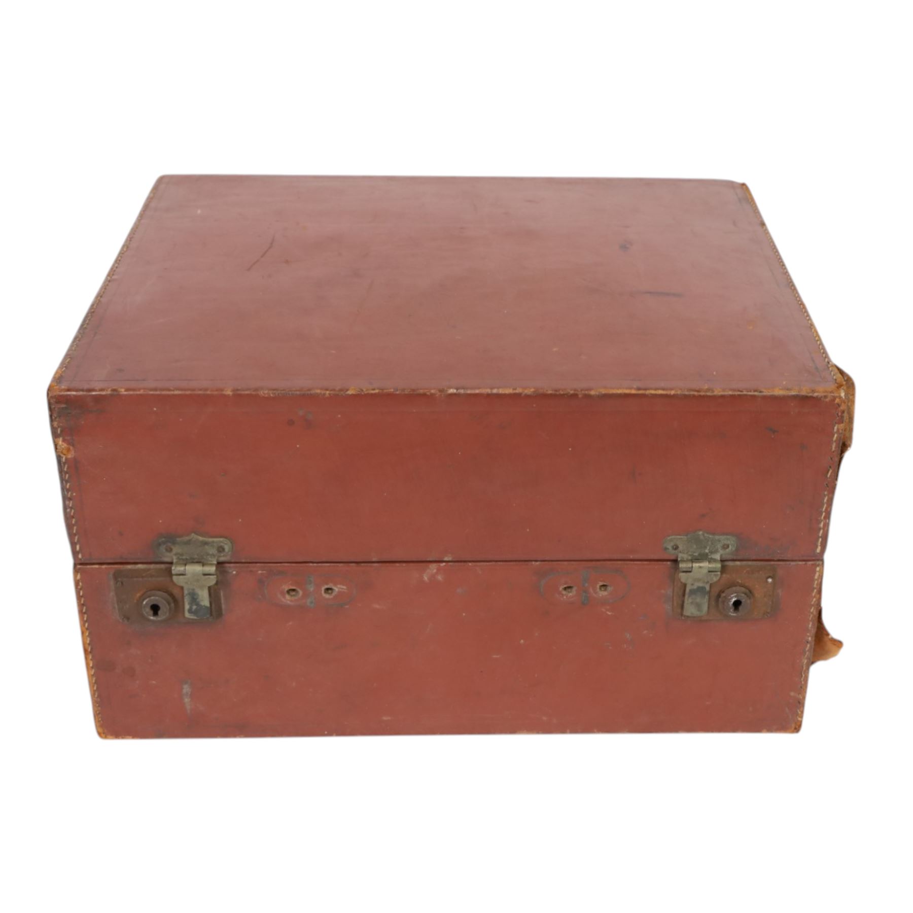 Aldis projector and a collection of local interest slides, formerly belonging to Captain Denis Cooper the Entertainments Manager Whitby for 21 years, contained within a leather carry case 