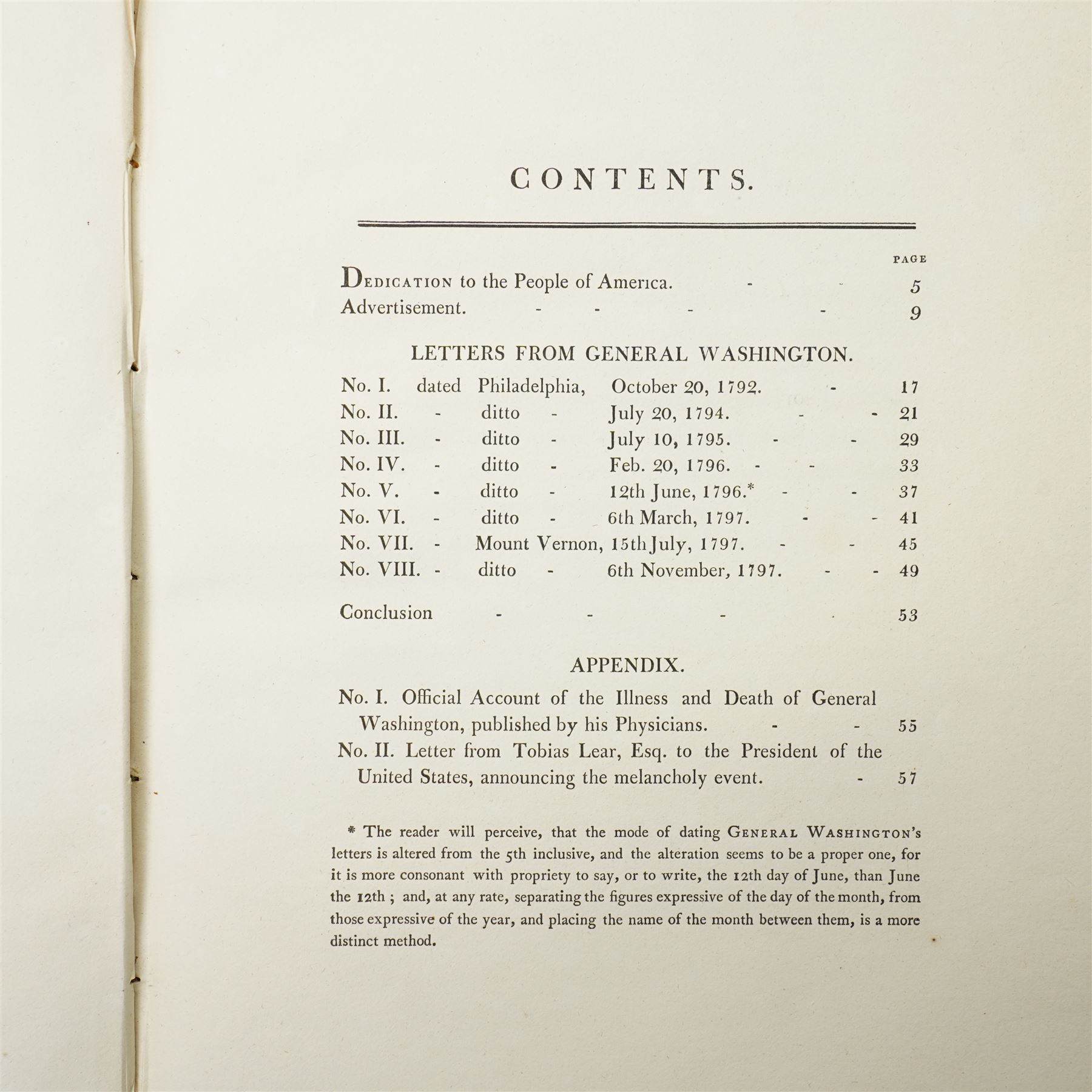 ‘Washington’s Letters’ – A volume containing facsimiles of President George Washington’s letters to Sir John Sinclair Bart M.P. published in London 1800, original boards and with the book plate of Sir William Strickland 6th Baronet of Boynton. Sir William Strickland d1834 was a keen naturalist with an interest in agriculture.
In 1795 he travelled to America where he met Thomas Jefferson, the 3rd President.(d 1826)
He published a survey on American agricultural methods, land prices and wages etc ‘Journal of a Tour of the United States of America 1794-1795’.
He evidently had an interest in coins and may have been in Philadelphia when America's first coinage was struck as he brought early examples home with him.
In 1819 his daughter Priscilla married Charles Winn d1874  the owner of the Nostell Priory estate.
Their descendent Roland Winn, 4th Baron St Oswald d 1984 sold 30 of the American coins at Christie’s in 1964 and in 2015 a flowing hair dollar was sold as part of the D Brent Pogue collection for almost five million dollars
