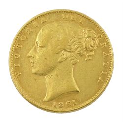 Queen Victoria 1861 gold full sovereign coin