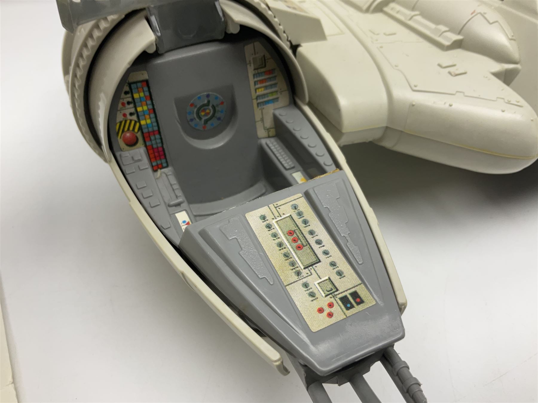 Star Wars - three space vehicles comprising B-Wing fighter and large Millenium Falcon space ship; both with instructions; and Boba Fett Slave 1; all unboxed (3)