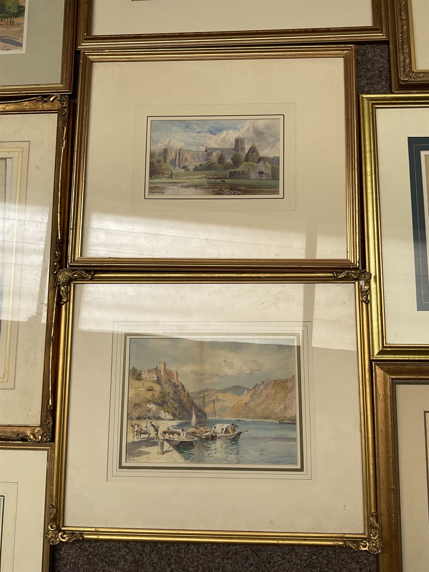 Collection of principally early 20th century watercolours, artists including Victor Noble Rainbird, George Henry Jenkins, Thomas Swift Hutton, Francis Dodd, James Aumonier, Maud Raphael Jones, John Sowden, Frank M Chase, Henry Frank Waring, etc (12)