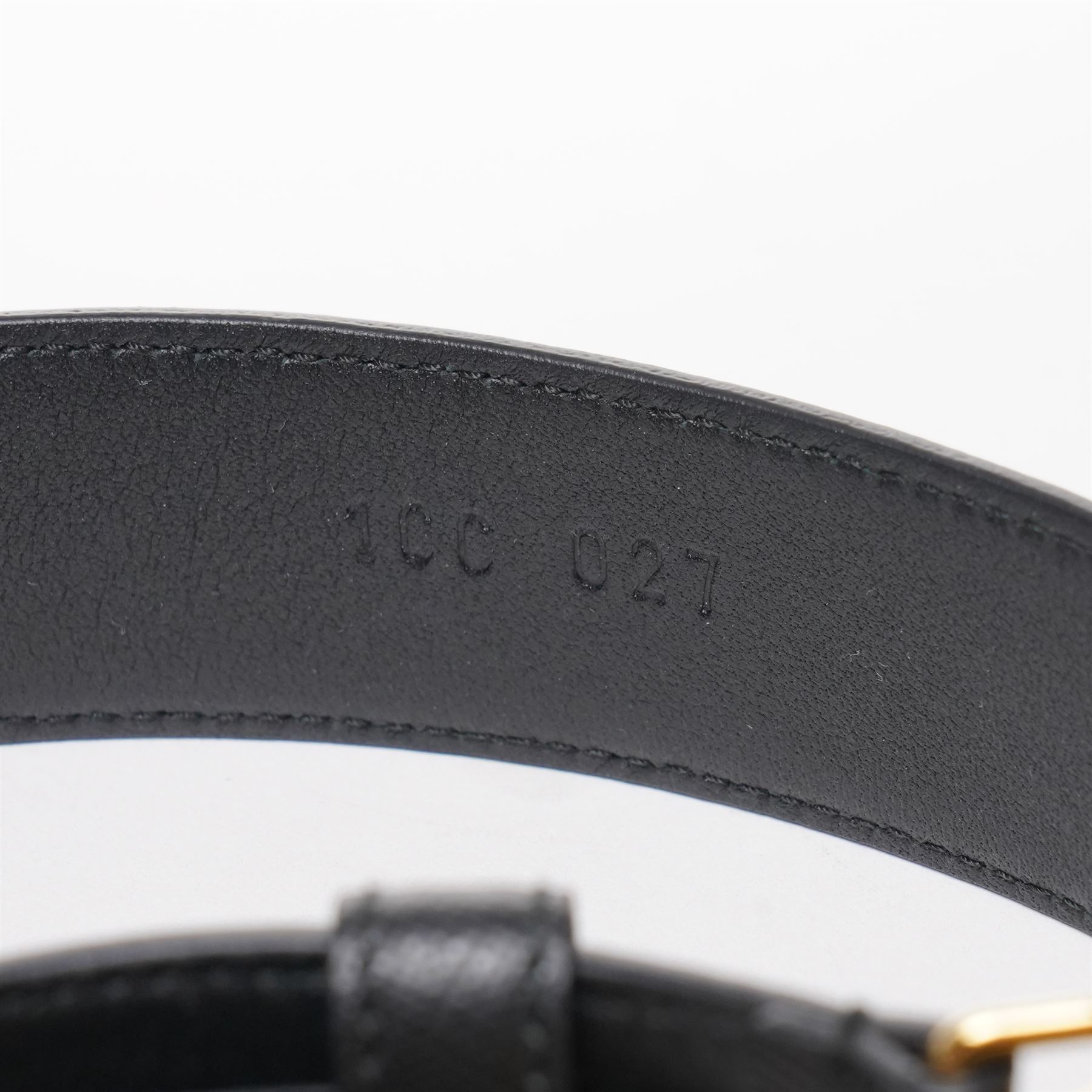 Prada - black Saffiano leather belt with gold-tone hardware logo buckle, size 36/90, with original dust bag
