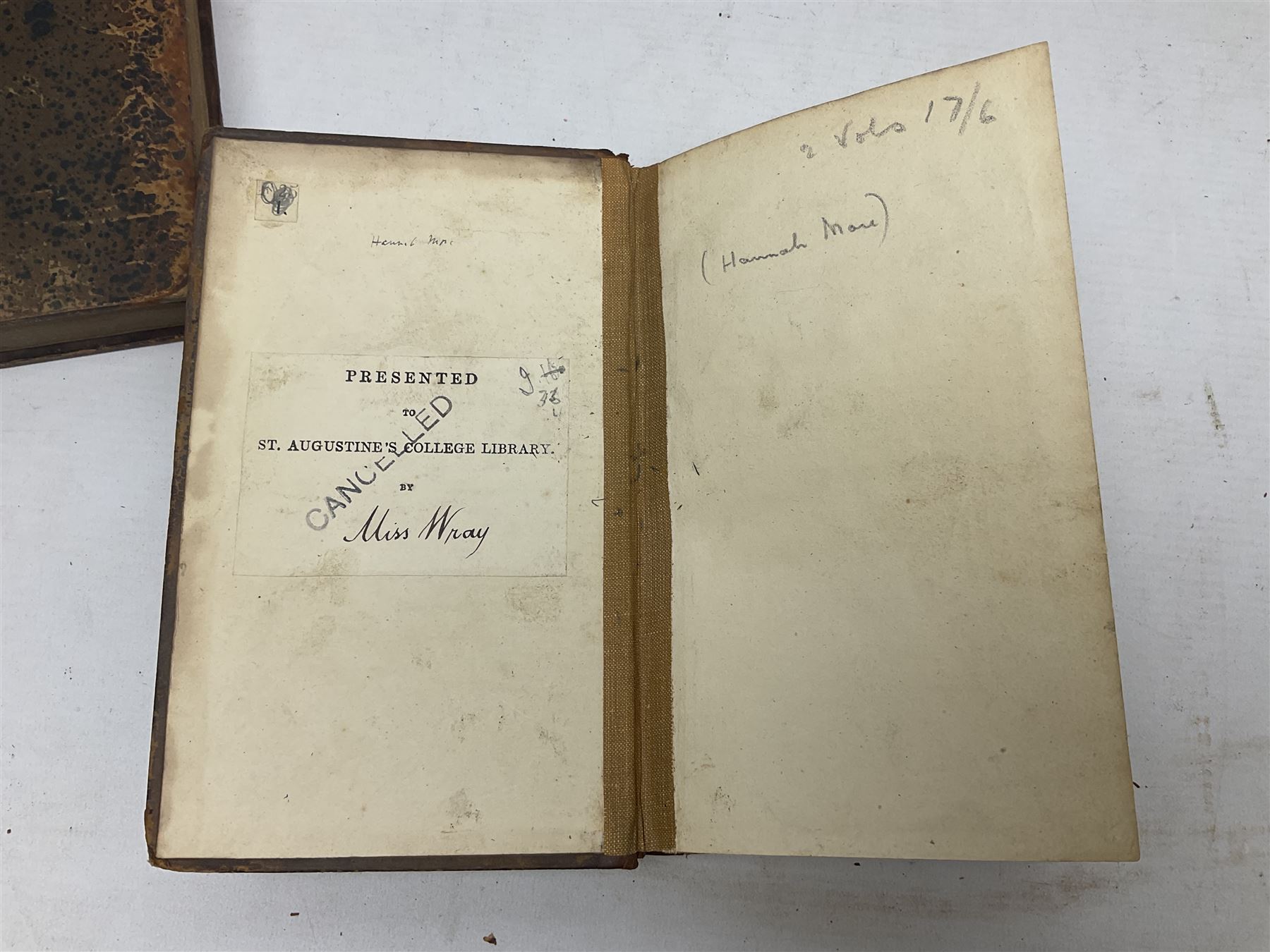  Coelebs; In Search of a Wife, fifth edition in two leather bound volumes London 1809, together with Tome Troisieme; Histoire De Gils Blas De Santillane, two leather bound volumes Paris 1831 and Dramatic Miscellanies one leather bound volume London 