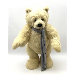 A large limited edition jointed Charlie Bear, Ivory, designed by Isabelle Lee, no 82/1000, approximately H73cm.