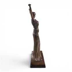 After Chiparus three Art Deco figures modelled dances, H60cm 