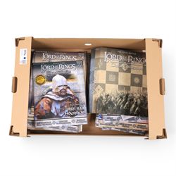 Eaglemoss Lord of the Rings Chess Collection, comprising chess board, ninety-seven boxed chess pieces and corresponding magazines