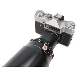 Zenit Photosniper, with Zenit E camera body, in original case and box with accessories and instructions