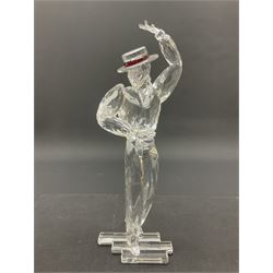 Three Swarovski figures, comprising flamenco dancer, female dancer with certificate and ballerina, tallest H21cm  
