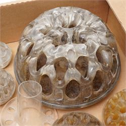 Ten glass pique fleurs or flower holders, in one box 
Provenance: from the Kirkham Hall estate. 