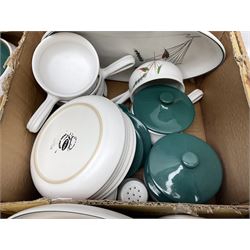 Quantity of Denby Greenwheat dinner ware in two boxes
