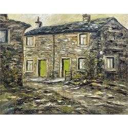 M Yeadon (Northern British contemporary): 'Farm Cottage Linton Wharfedale', oil on board signed; LG Kersley (British 20th century): 'Arncliffe Littondale', watercolour signed titled and dated 1981 max 40cm x 50cm (2)