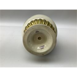 Early 20th century Royal Worcester vase decorated by Harry Davis, of ovoid form with twin acanthus mounted handles and waisted high neck supporting a domed cover, upon a circular foot, the body hand painted with sheep in a highland landscape, signed H Davis, with puce printed marks beneath including shape number 2425, and date code for 1907, H27.5cm