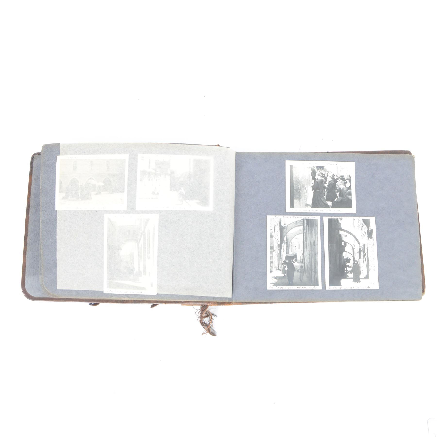 WWII photo album, 1941-1944 Views of Egypt and Palestine, including a photograph of Winston Churchill, P.O.W, tanks, aircraft etc  