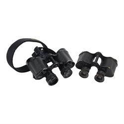 Two pairs of binoculars, comprising military issue Kershaw & Son Binocular Prismatic No.3 ...