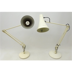  Herbert and Terry white finish Anglepoise desk lamp and a similar desk lamp (2)  