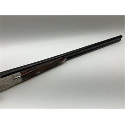 Gunmark Silver Sabel De Luxe 12-bore side by side double barrel side lock ejector sporting gun, 68.5cm barrels with 2.75cm chambers and matt bluing, walnut stock with chequered grip and fore-end and thumb safety, serial nos.12509 & 100.085, L111.5cm overall SHOTGUN CERTIFICATE REQUIRED