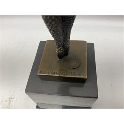 Art Deco style bronze, Starfish dancer, upon a black marble plinth, after Dimetri H Chiparus, signed and with foundry mark, H47cm