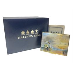 Halcyon days enamel box, The Fighting Temeraire tugged to her last breath to be broken up, 1838, original by Joseph Mallord William Turner, limited edition 138/300,  in fitted box