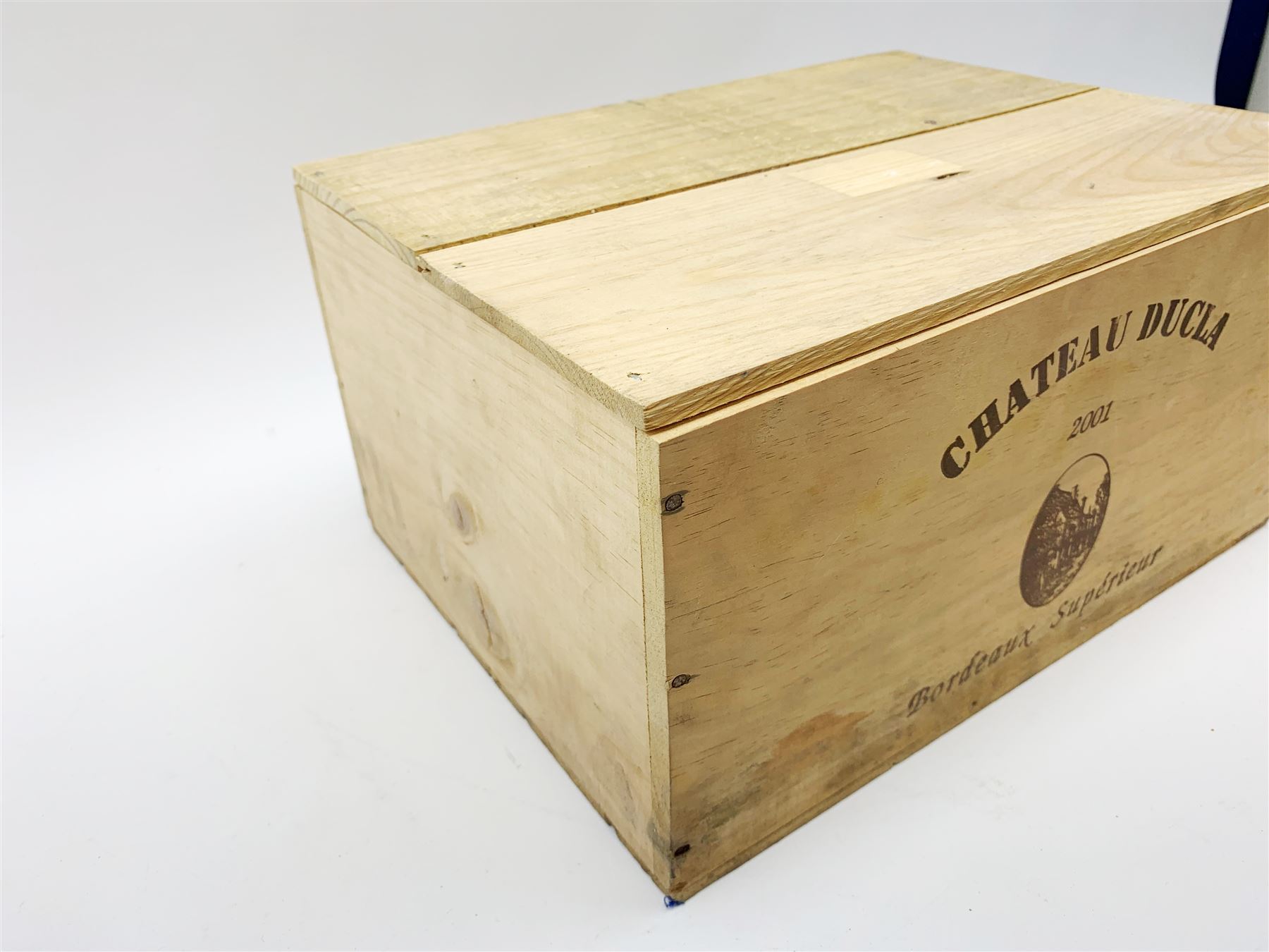 Chateau Ducla 2001 Bordeaux Superieur, 75cl, six bottles, in original wine crate