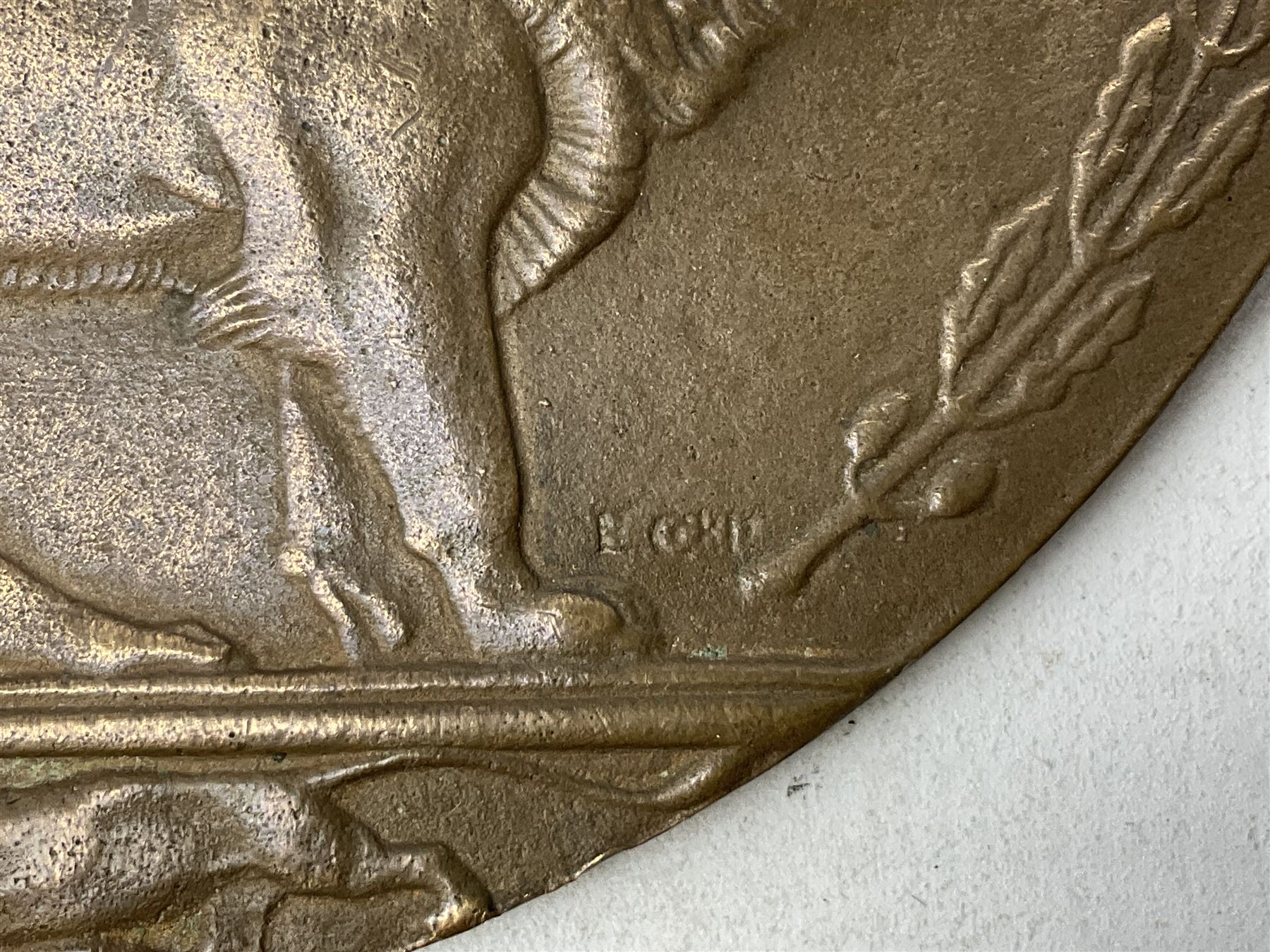 WWI bronze death plaque - John Stuart Phelps