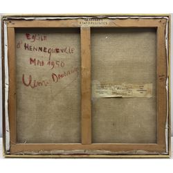 Henry Dauberville (French 1907-1968): 'Vue d' Hennequeville' Trouville-sur-Mer - France, oil on canvas signed and dated 1950, titled on exhibition label verso 45cm x 54cm 
Provenance: exh. Salon des Indépendants 1953