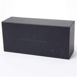Alexander McQueen - pair of oversized sunglasses, with tortoiseshell-effect acetate frames and gradient tinted lenses, the fronts studded with gold-tone metal rivets, the arms signed ‘Alexander McQueen’, with original hard case and box