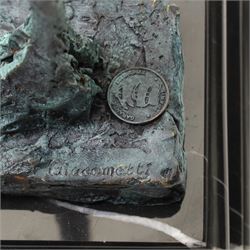 After Alberto Giacometti (Swiss 1901-1966): Femme Venise bronze upon a stepped marble base, overall H49cm