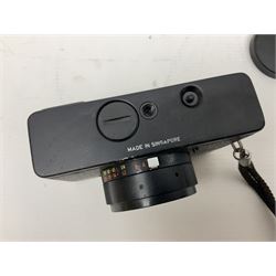 Three Rollei cameras, to include a Rollei 35 LED camera, with Triotar 3.5/40 lens and two Rollei XF 35 cameras, each with Sonnar 2.3/40 lenses