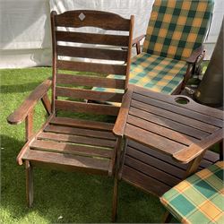 Teak Companion Love seat with cushions  - THIS LOT IS TO BE COLLECTED BY APPOINTMENT FROM DUGGLEBY STORAGE, GREAT HILL, EASTFIELD, SCARBOROUGH, YO11 3TX