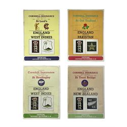 Four mid-late 1980s cricket programmes t