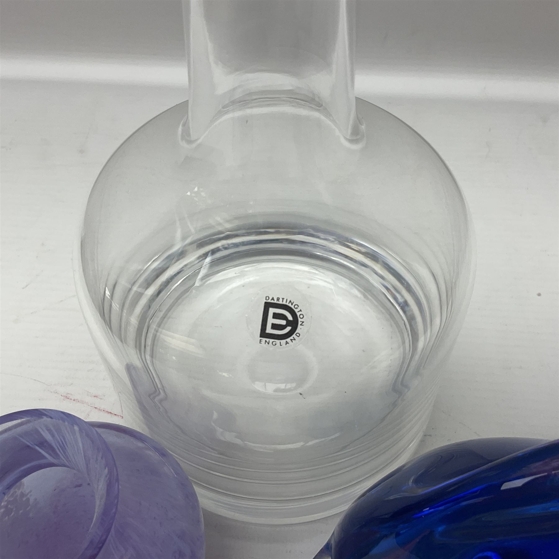 Dartington Crystal decanter, Caithness glass vase and a FM Ronneby glass fish