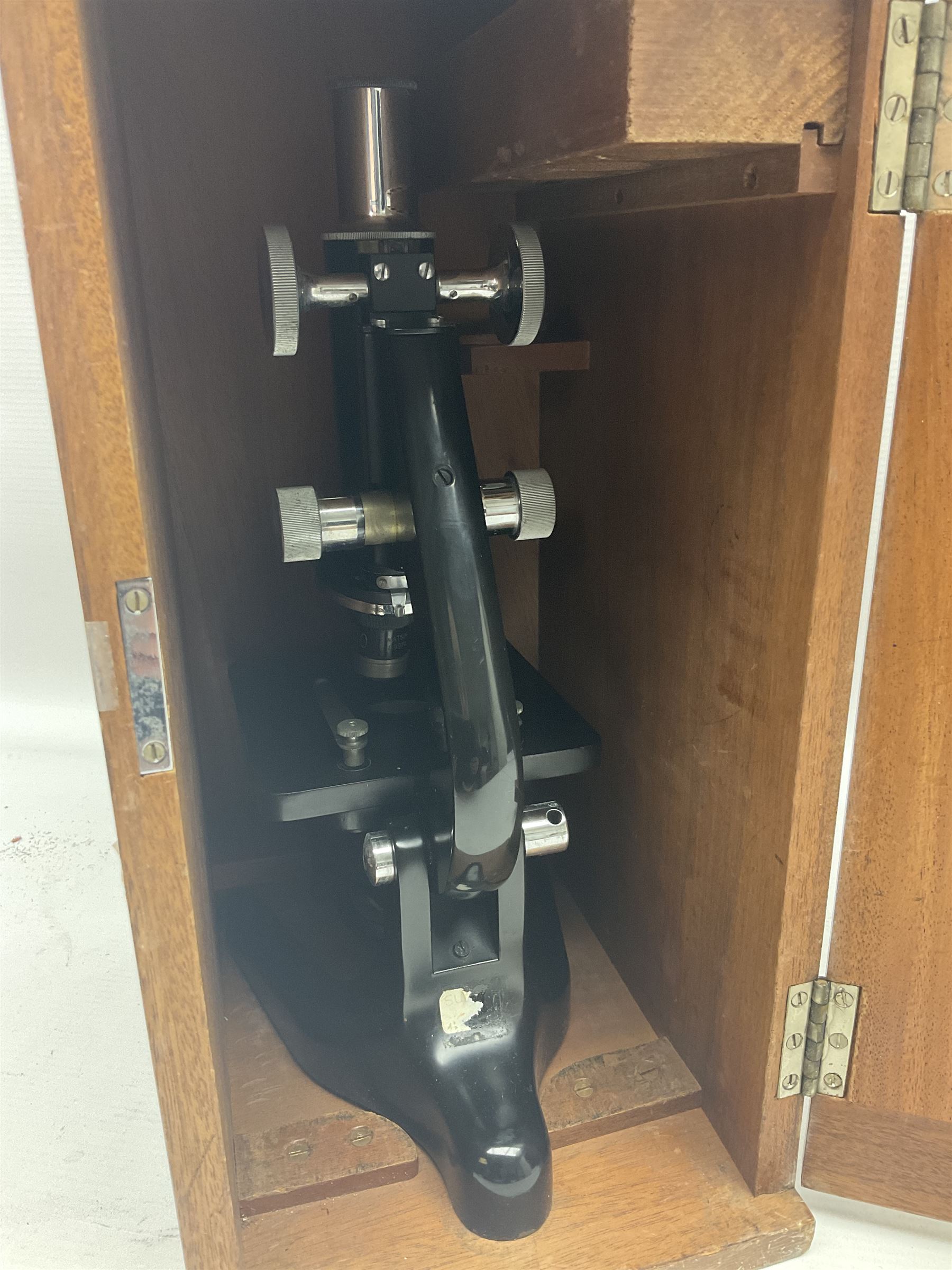 Three W. Watson & Sons microscopes, comprising Barnet binocular no 125253, Kima no 123196 and Service no 44858, all boxed 