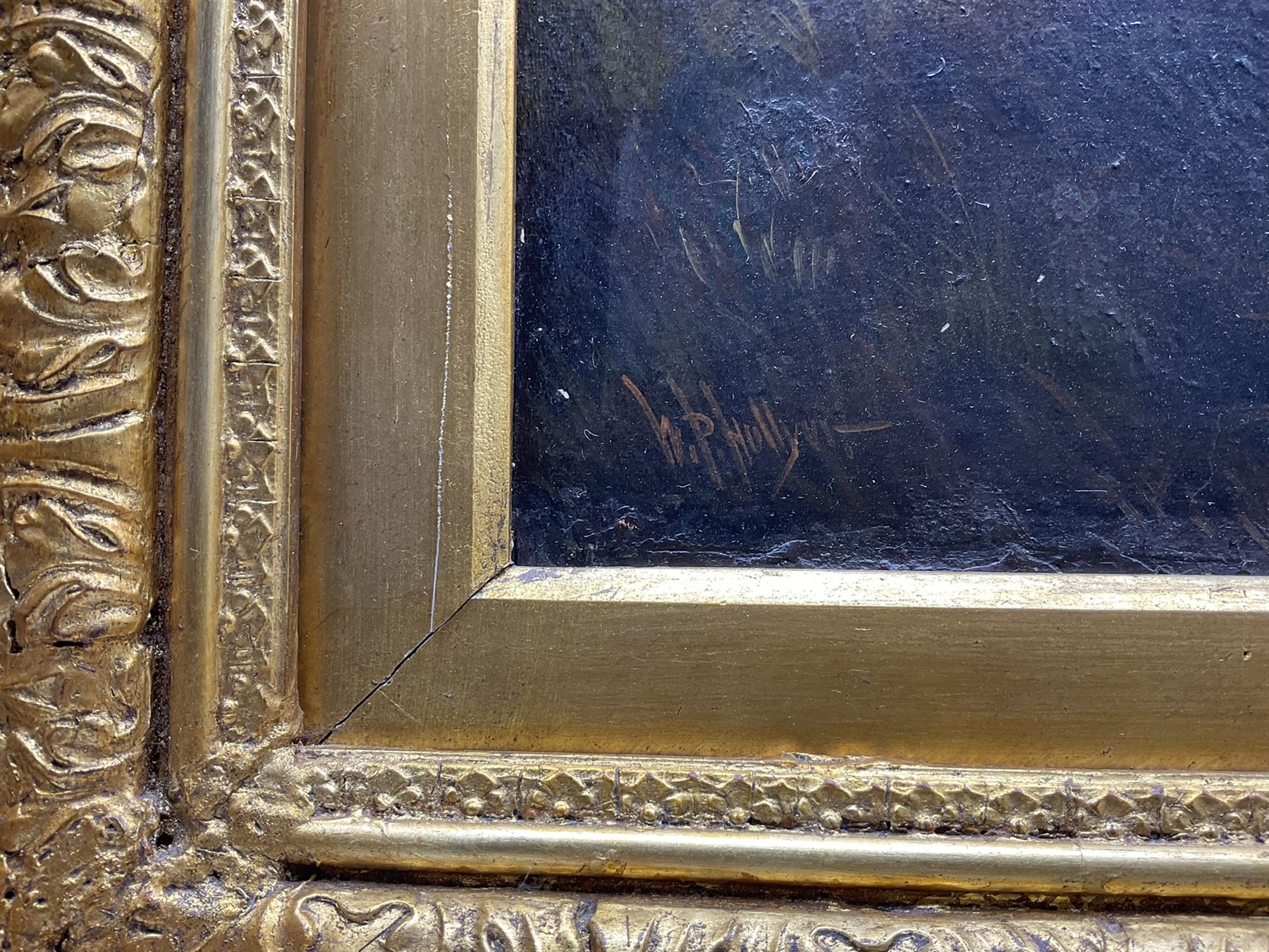 William Perring Hollyer (British 1834-1922): Cattle Watering in the Highlands, oil on canvas signed 60cm x 90cm