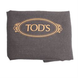 Tod’s - Fashion Pochette Piccola in Nero crinkled patent leather, the rectangular body with rolled-bar top, detachable wrist strap, flap front and silver-tone branded toggle fastening, with original product tag and dust bag