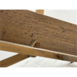 19th century folding brass mounted teak steamer chair 