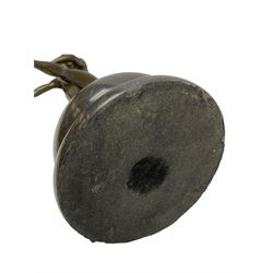 After Claire Jian Robertine Colinet (1880-1950); Art Deco style bronze, modelled as a dancing nude figure upon a marble base, H22cm