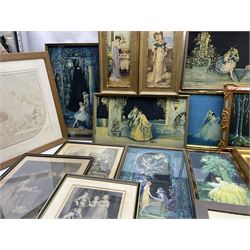 Large collection of Marion Crowe aka Marygold (British 1892-1979) prints together with various engravings, an original oil signed E J Poole and a reproduction map of Tobago Cays in one box (22)
