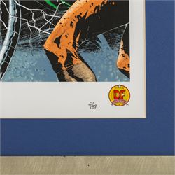 Limited edition signed lithograph 'Spider-Man vs. Sinister Six' signed by Stan Lee, artwork by Jae Lee, limited edition no. 2 of 39, framed with Dynamic Forces certificate of authenticity, artwork H37.5cm, W50cm