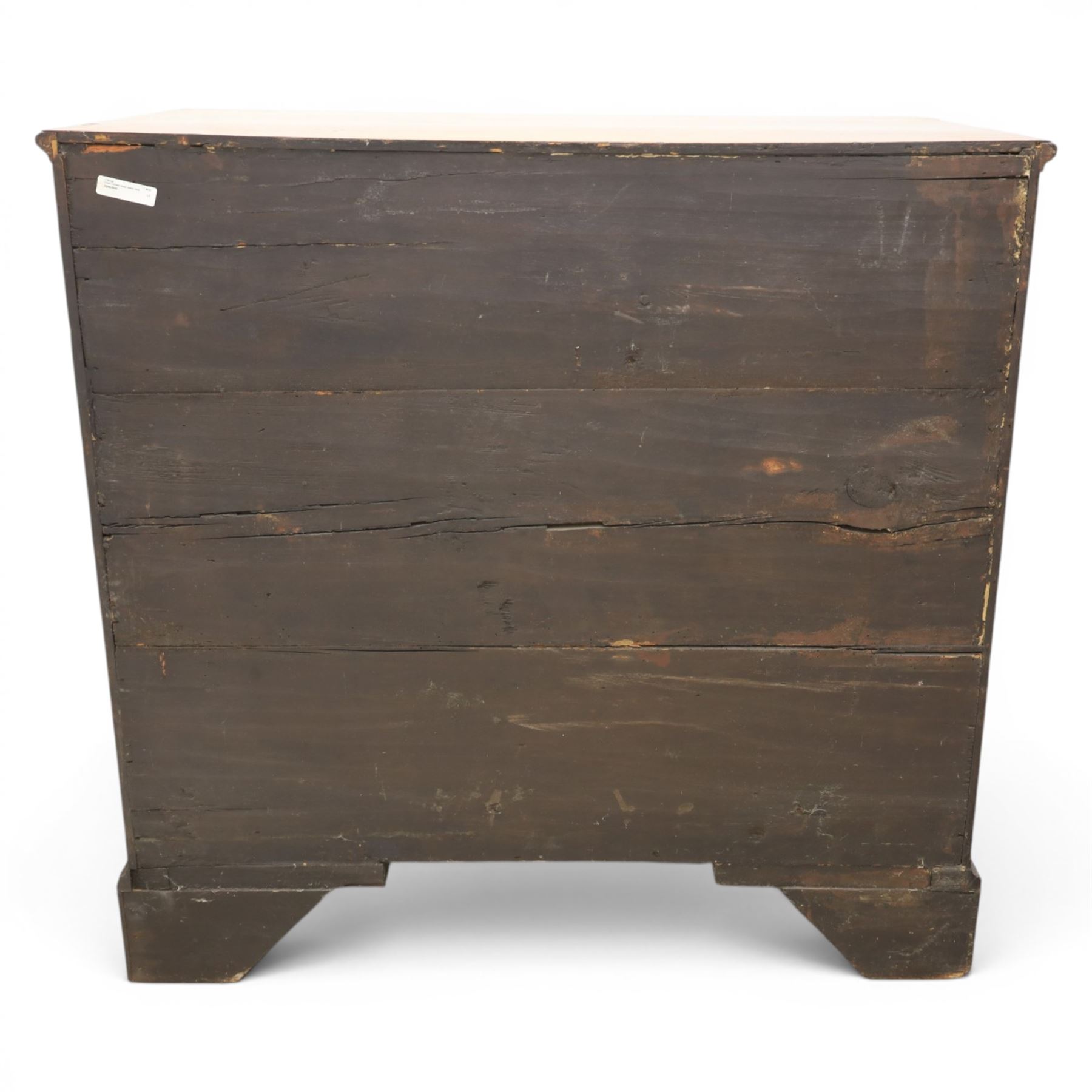 Georgian design mahogany chest, rectangular moulded edge, two short over three long drawers, raised on bracket feet