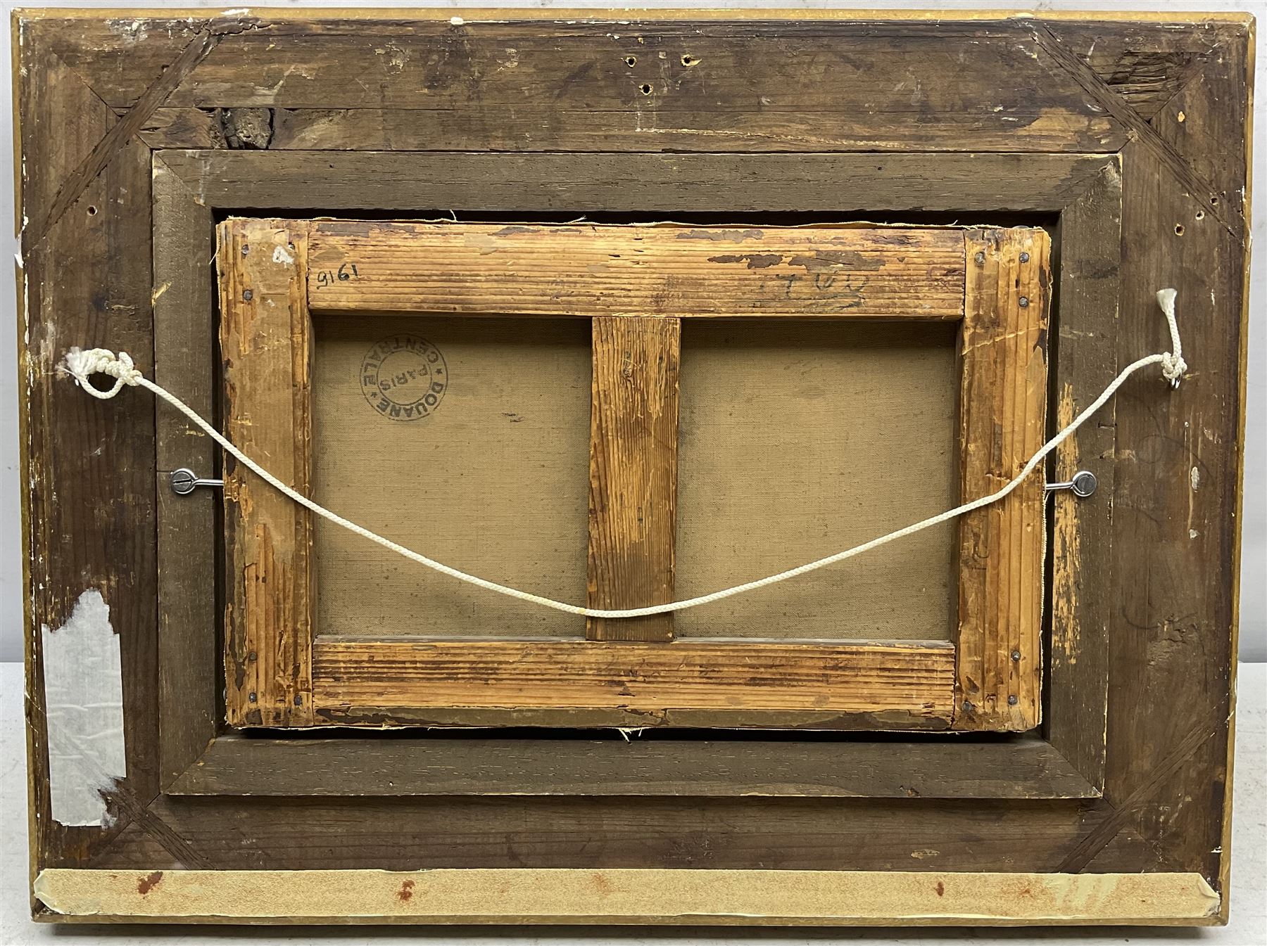 Stanislas Lépine (French 1835-1892): Figure by the Riverside, oil on canvas signed 19cm x 32cm