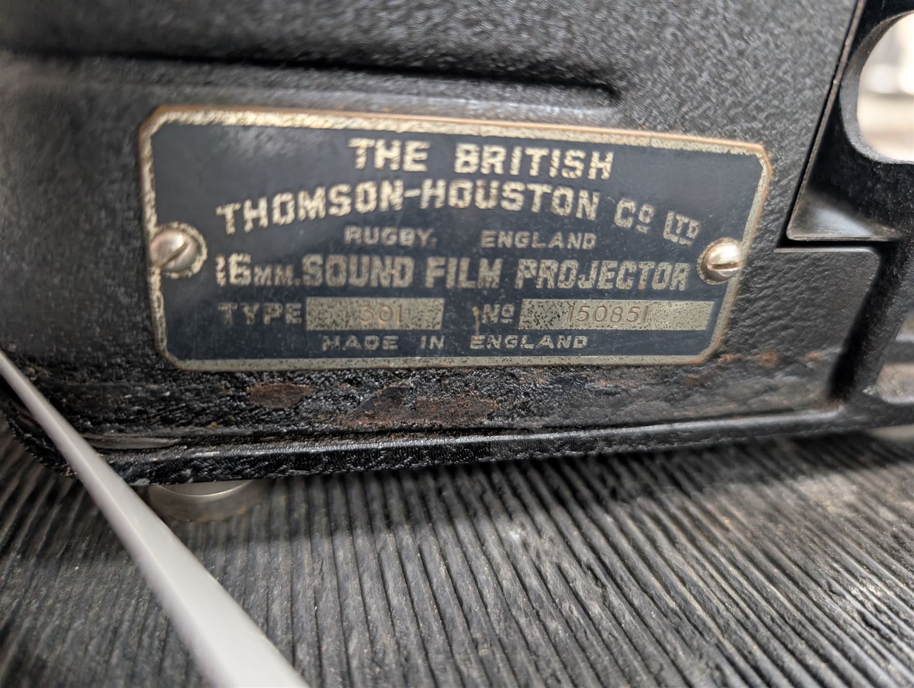 The British Thomson-Houston Co Ltd 16mm sound film projector with two film reels 