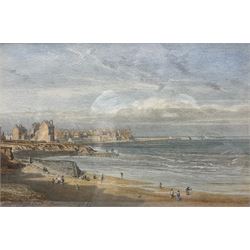 John Lewis Roget (1828-1908): 'Bridlington Quay', watercolour signed, labelled verso 21cm x 32cm